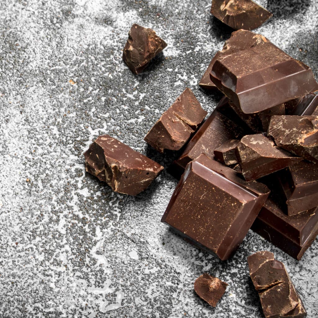 chopped chocolate for hot chocolate