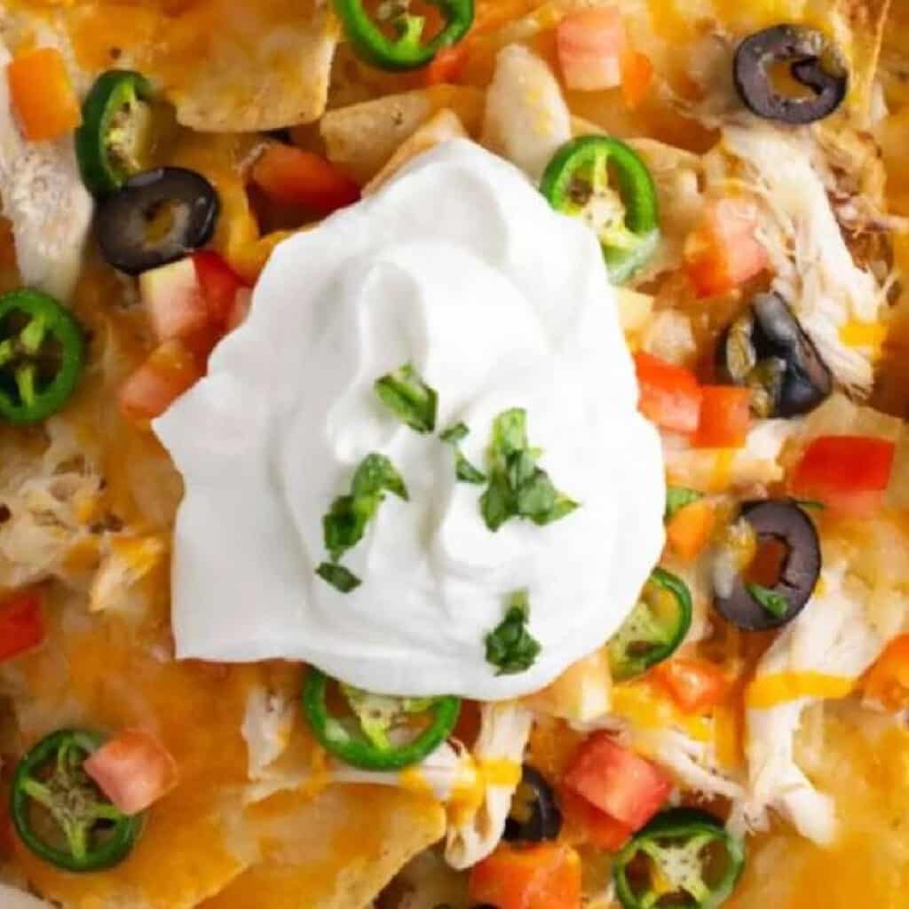 nachos with rotisserie chicken