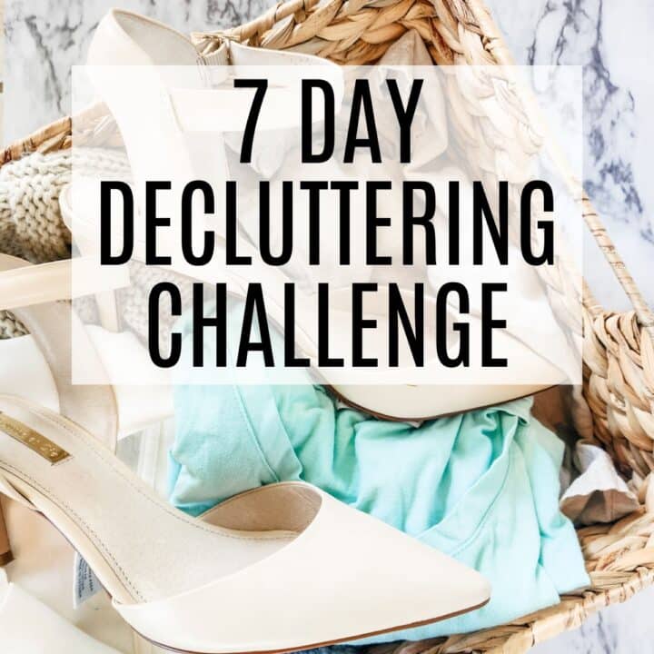 basket of things to declutter
