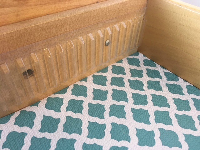 binning strips on drawer