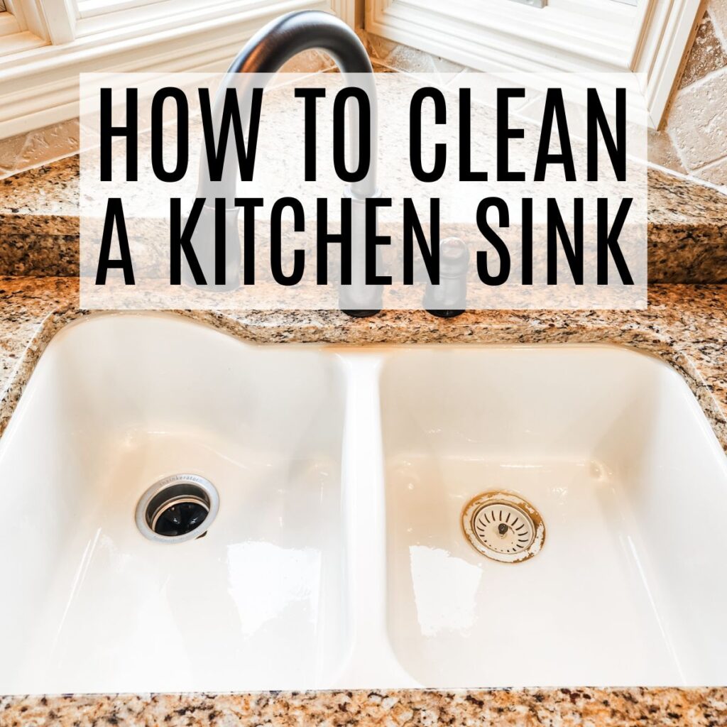 how to clean a kitchen sink