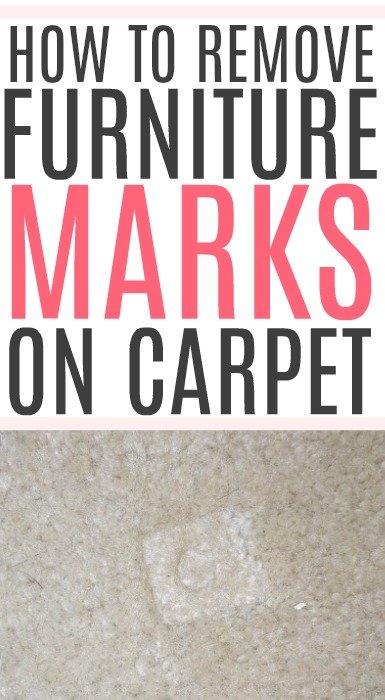 remove furniture marks on carpet