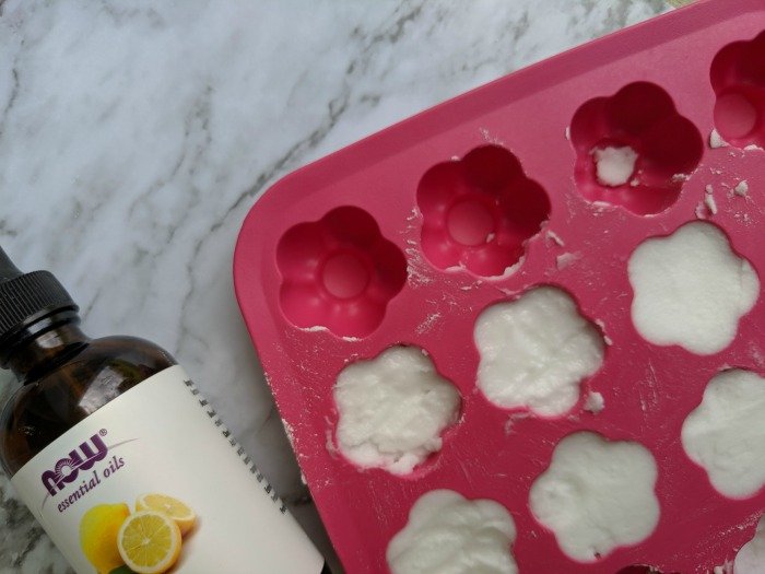 trash can deodorizer tabs in the mold