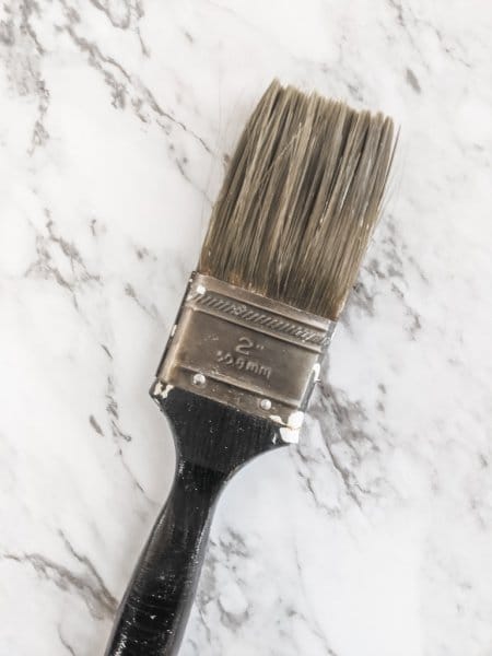 paint brush after cleaning with vinegar