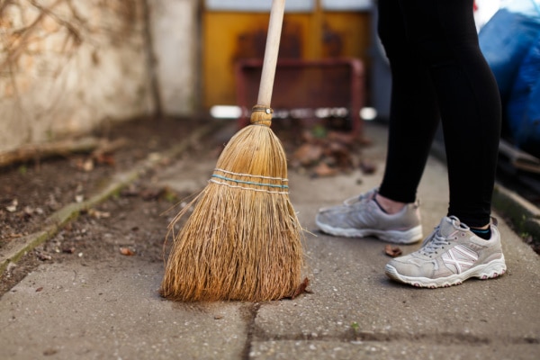 spring cleaning outside