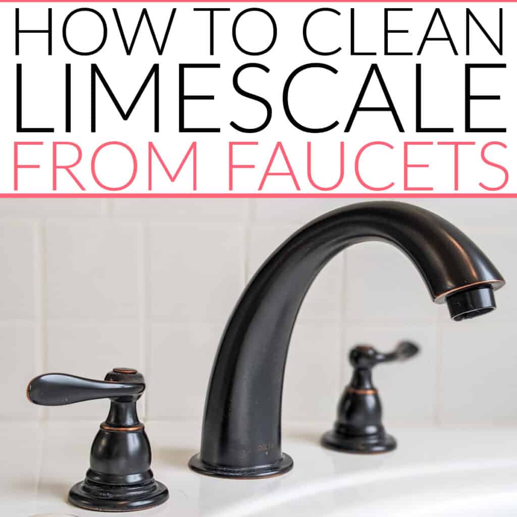 limescale on bathroom faucet