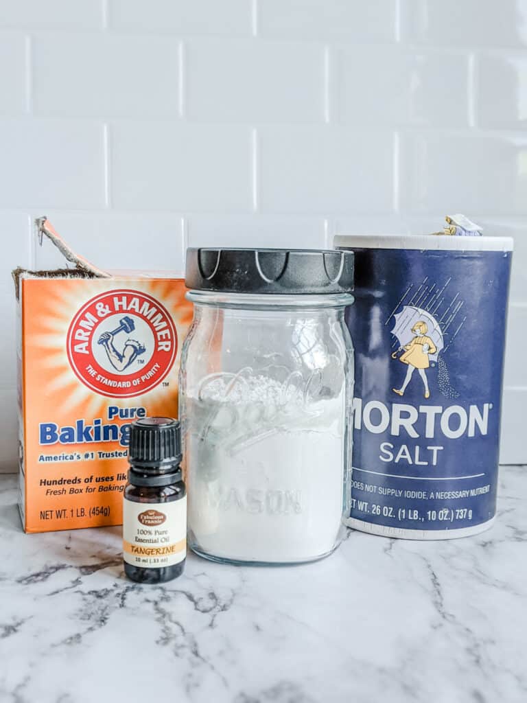 baking soda to clean scratches from sink