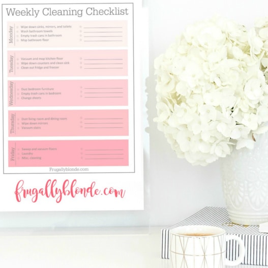 weekly cleaning printable