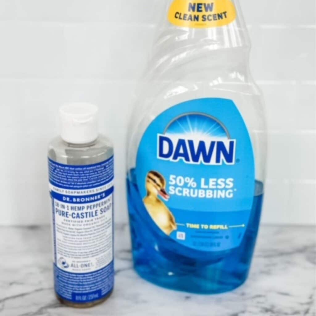 dawn vs. castile soap